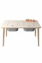 Hanah Home Mesa de Actividades Peka-0043-B Blanco y Gris